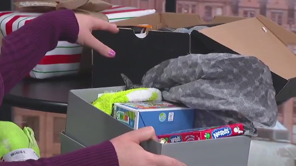 Santa in a Shoebox; giving 'box of cheer' to children